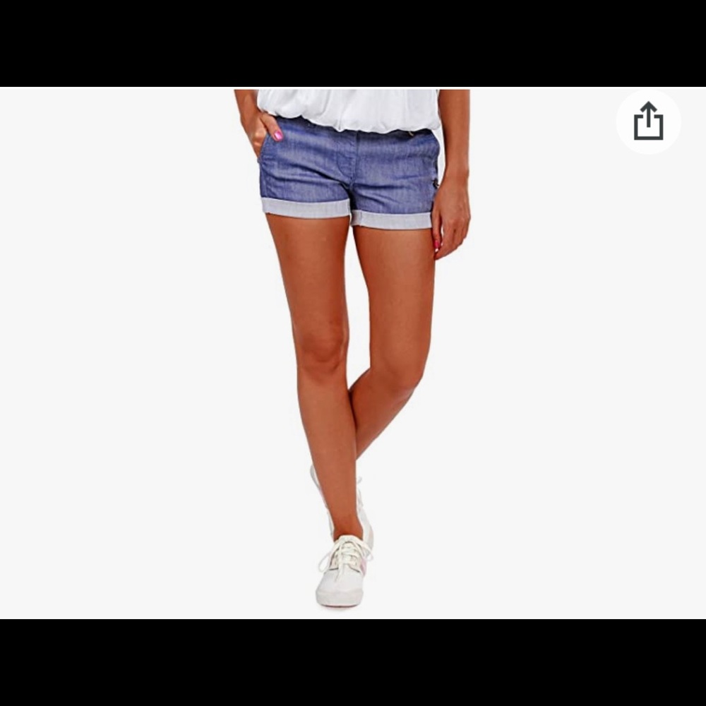 Maison Scotch blue sheen denim shorts